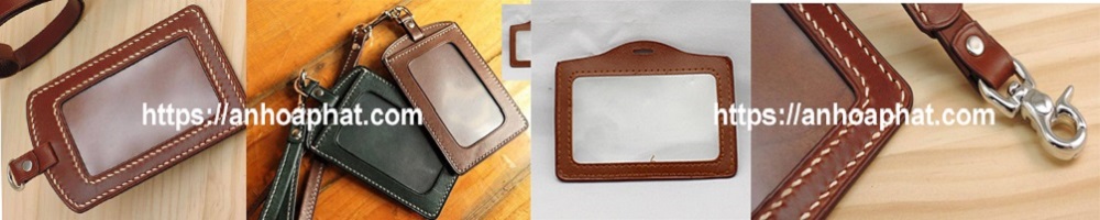 Bao đựng thẻ nhân viên bằng da thật